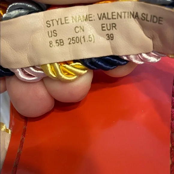 Kate Spade Red and Gray Braided Strap sandals size 8.5 excellent condition - Picture 4 of 12